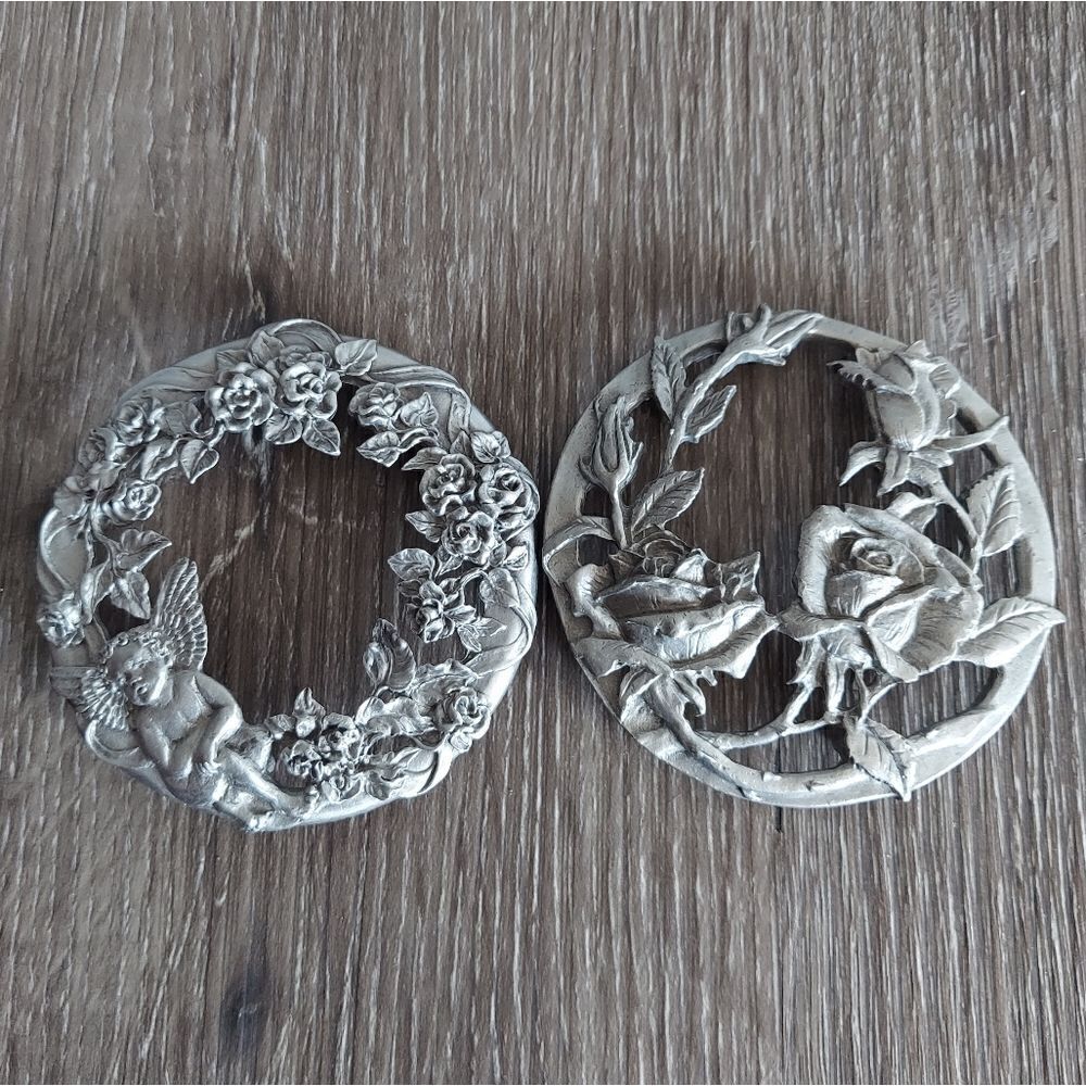 Vintage 1990-1993 Rawcliffe Pewter Potpourri Candle Jar Topper Lid Cover